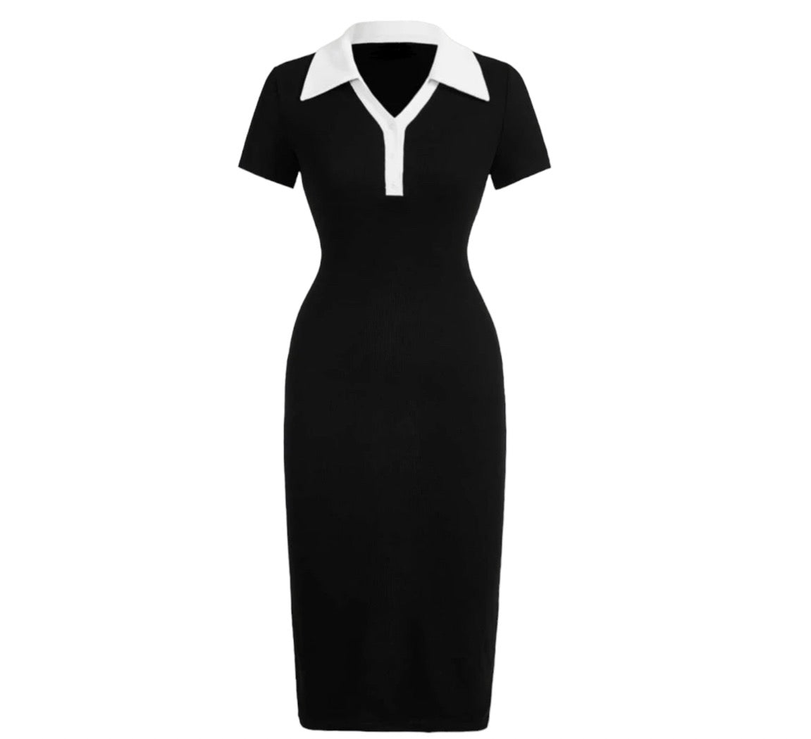 Black Collar Dress